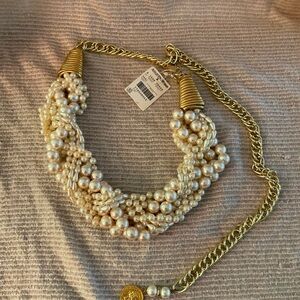 Pearl and chain adjustable belt